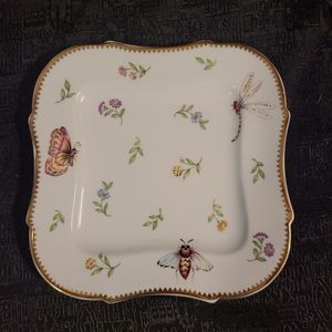 Vintage I GODINGER & CO  7” Square Plate Dish PRIMAVERA Cottagecore EUC  Box